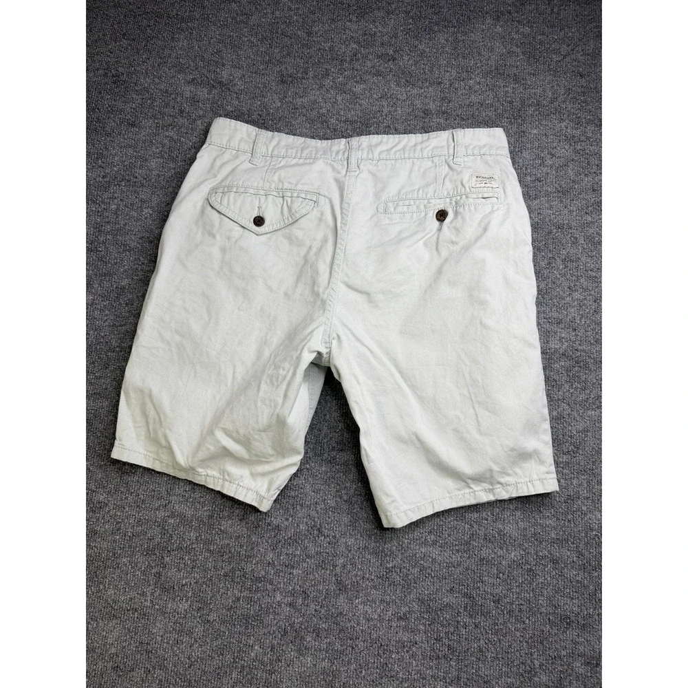 Quicksilver Flat Front Chino Shorts Men Straight Fit  100% Cotton Golf Casual 32